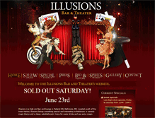 Tablet Screenshot of illusionsmagicbar.com